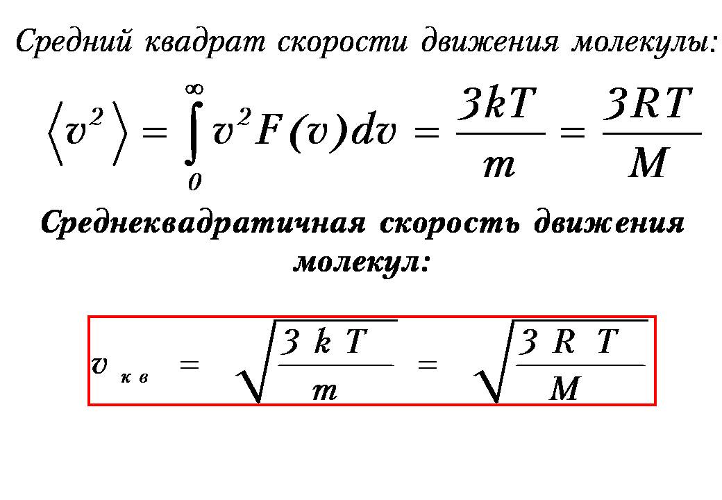 Определить скорости молекул